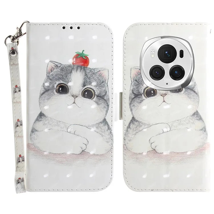 For Honor Magic6 Pro 5G Case Wallet Leather Phone Cover Pattern Printing