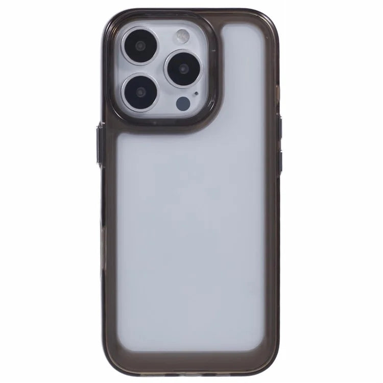 For iPhone 16 Pro Case Metal Buttons PC+TPU Phone Cover 2.0mm Thick Drop-Proof