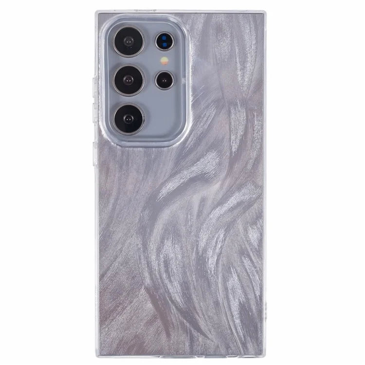 YX Series For Samsung Galaxy S24 Ultra Case IMD Pattern Soft TPU Back Cover