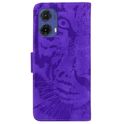 For Motorola Moto G85 5G / S50 Neo 5G Mobile Phone Stand Case Imprinted Tiger PU Leather Wallet Phone Cover