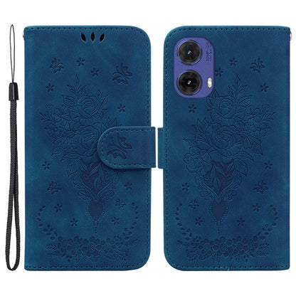 For Motorola Moto G85 5G / S50 Neo 5G Wallet Phone Stand Case PU Leather + TPU Phone Cover with Butterfly Flower Imprinted Pattern