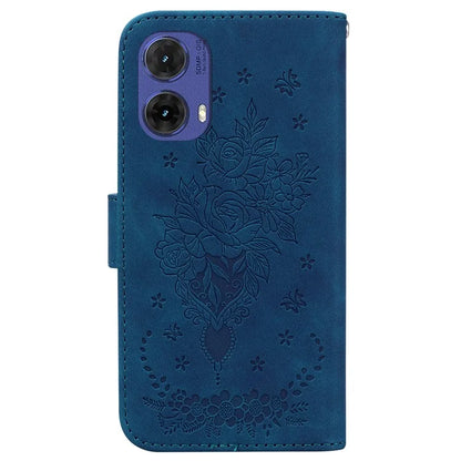 For Motorola Moto G85 5G / S50 Neo 5G Wallet Phone Stand Case PU Leather + TPU Phone Cover with Butterfly Flower Imprinted Pattern