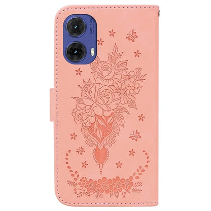 For Motorola Moto G85 5G / S50 Neo 5G Wallet Phone Stand Case PU Leather + TPU Phone Cover with Butterfly Flower Imprinted Pattern