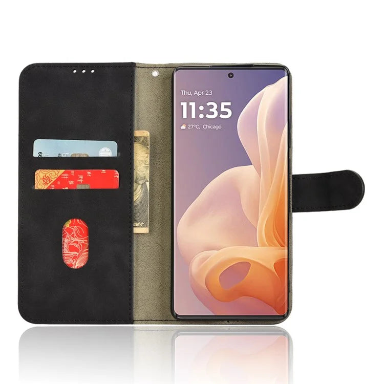For Motorola Moto G85 5G / S50 Neo 5G Case Skin-Feel Leather Wallet Flip Anti-Drop Phone Cover