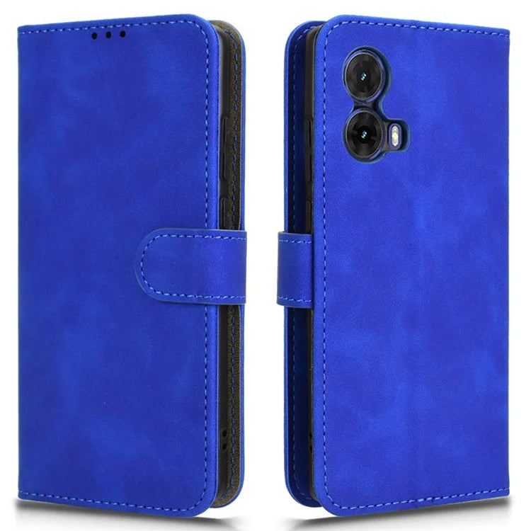 For Motorola Moto G85 5G / S50 Neo 5G Case Skin-Feel Leather Wallet Flip Anti-Drop Phone Cover