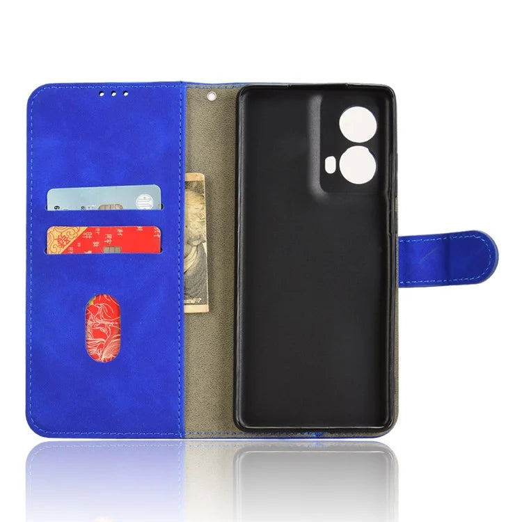 For Motorola Moto G85 5G / S50 Neo 5G Case Skin-Feel Leather Wallet Flip Anti-Drop Phone Cover