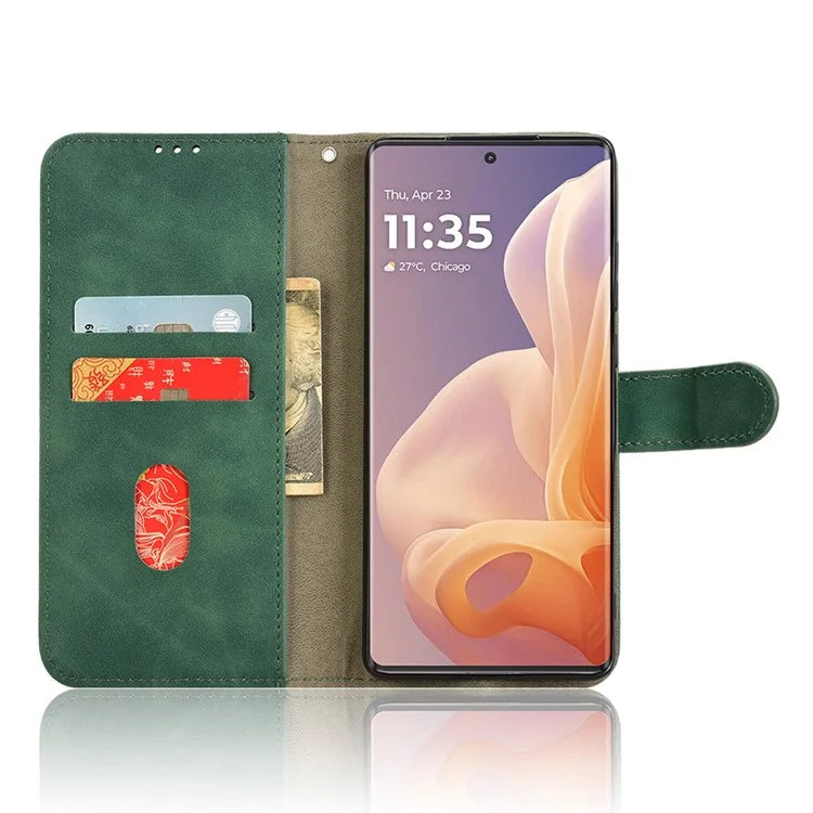 For Motorola Moto G85 5G / S50 Neo 5G Case Skin-Feel Leather Wallet Flip Anti-Drop Phone Cover