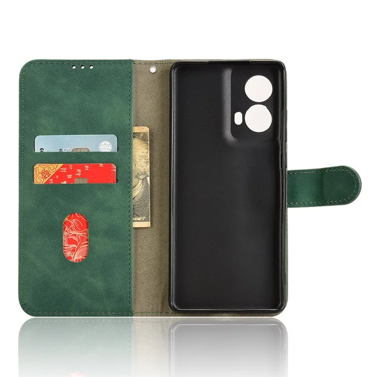 For Motorola Moto G85 5G / S50 Neo 5G Case Skin-Feel Leather Wallet Flip Anti-Drop Phone Cover