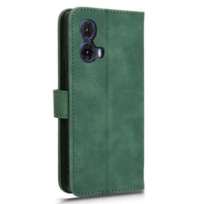 For Motorola Moto G85 5G / S50 Neo 5G Case Skin-Feel Leather Wallet Flip Anti-Drop Phone Cover