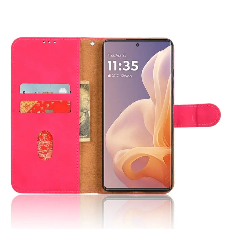 For Motorola Moto G85 5G / S50 Neo 5G Case Skin-Feel Leather Wallet Flip Anti-Drop Phone Cover