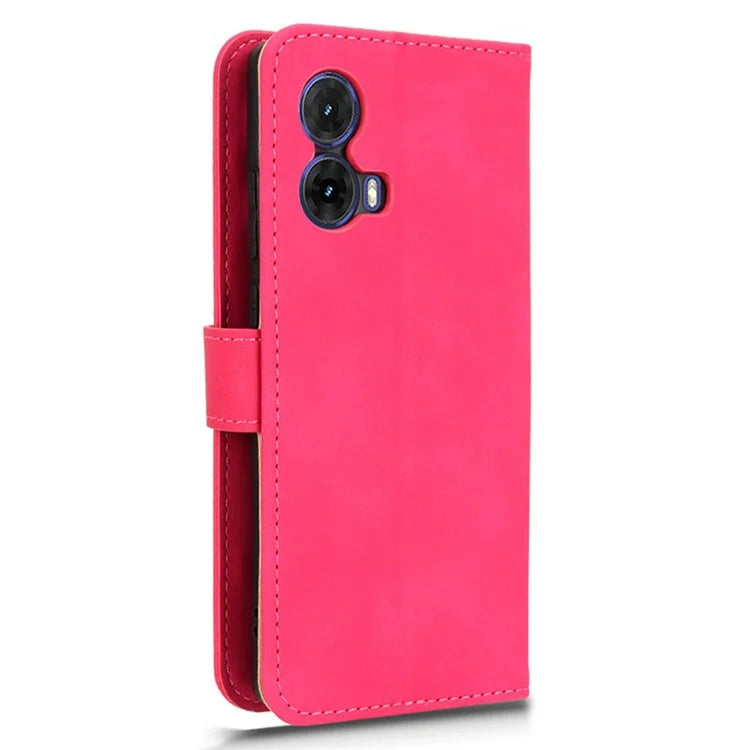 For Motorola Moto G85 5G / S50 Neo 5G Case Skin-Feel Leather Wallet Flip Anti-Drop Phone Cover