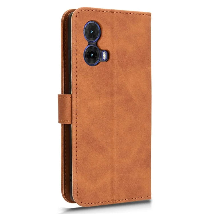 For Motorola Moto G85 5G / S50 Neo 5G Case Skin-Feel Leather Wallet Flip Anti-Drop Phone Cover