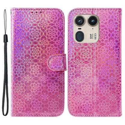 For Motorola Edge 50 Ultra 5G / Moto X50 Ultra 5G Dazzling Flower Wholesale Phone Case PU Leather Phone Cover