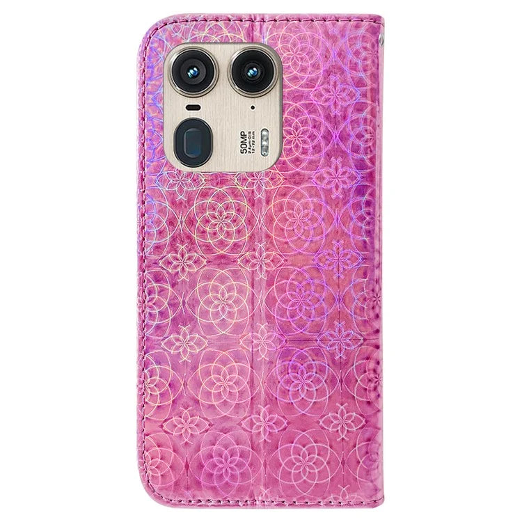 For Motorola Edge 50 Ultra 5G / Moto X50 Ultra 5G Dazzling Flower Wholesale Phone Case PU Leather Phone Cover