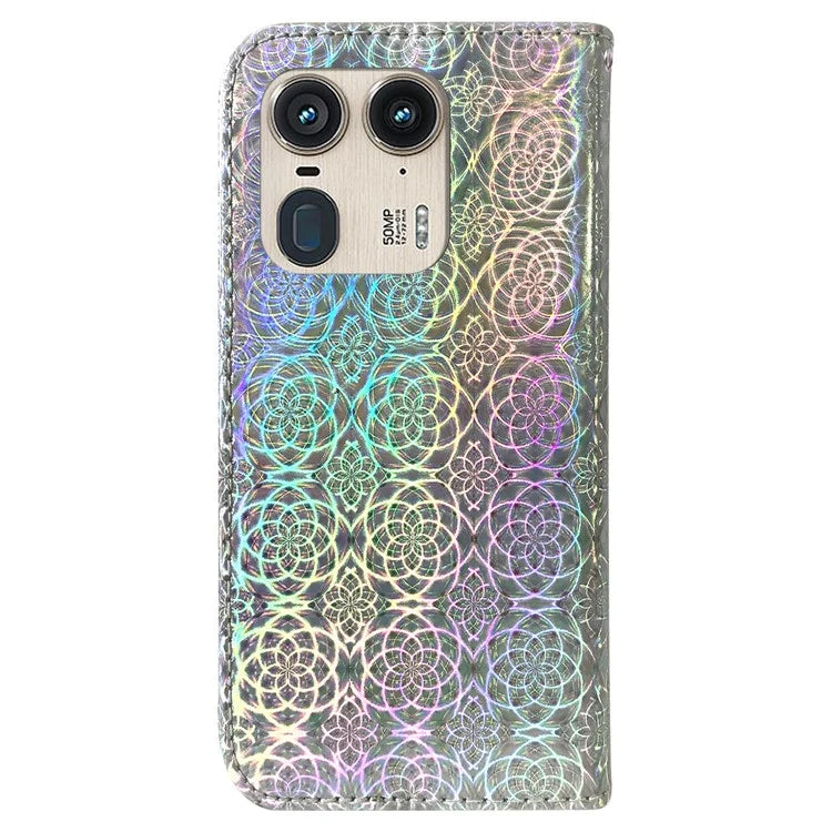 For Motorola Edge 50 Ultra 5G / Moto X50 Ultra 5G Dazzling Flower Wholesale Phone Case PU Leather Phone Cover