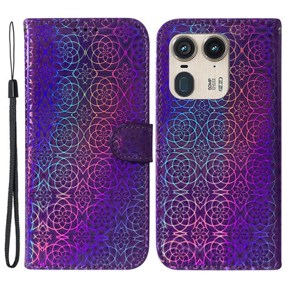 For Motorola Edge 50 Ultra 5G / Moto X50 Ultra 5G Dazzling Flower Wholesale Phone Case PU Leather Phone Cover
