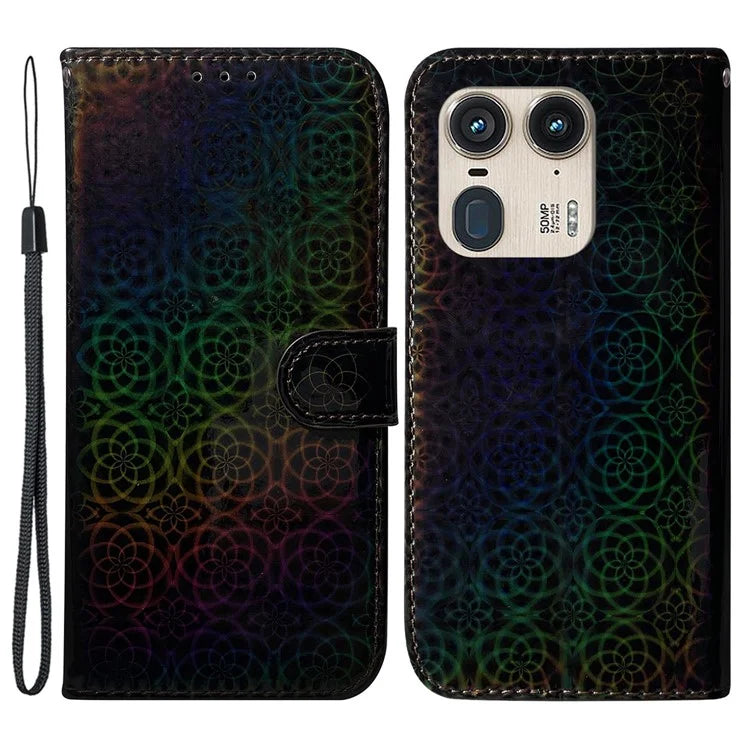 For Motorola Edge 50 Ultra 5G / Moto X50 Ultra 5G Dazzling Flower Wholesale Phone Case PU Leather Phone Cover