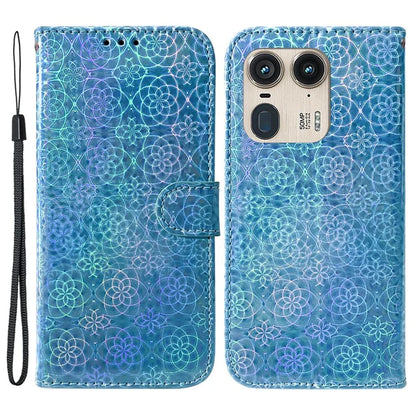 For Motorola Edge 50 Ultra 5G / Moto X50 Ultra 5G Dazzling Flower Wholesale Phone Case PU Leather Phone Cover