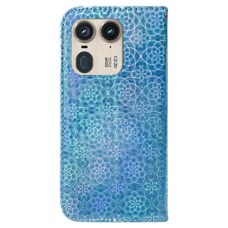 For Motorola Edge 50 Ultra 5G / Moto X50 Ultra 5G Dazzling Flower Wholesale Phone Case PU Leather Phone Cover