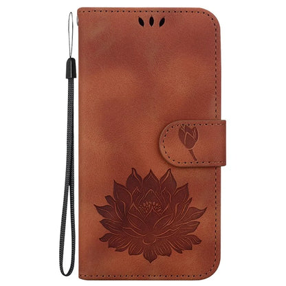 For Motorola Edge 50 Ultra 5G / Moto X50 Ultra 5G Wallet Phone Stand Case Imprinted Lotus Pattern PU Leather Phone Cover