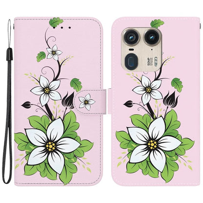 Wholesale Phone Case for Motorola Edge 50 Ultra 5G / Moto X50 Ultra Wallet Leather Phone Stand Cover with Pattern Printing