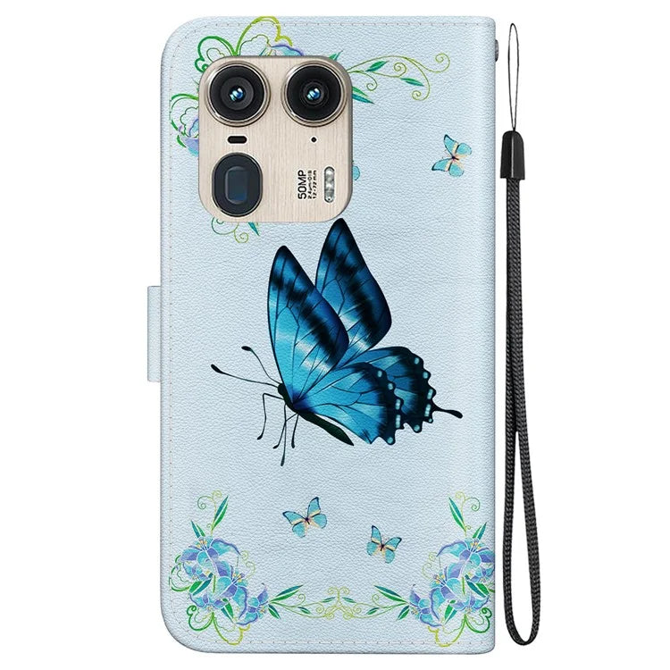 Wholesale Phone Case for Motorola Edge 50 Ultra 5G / Moto X50 Ultra Wallet Leather Phone Stand Cover with Pattern Printing