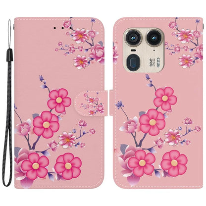 Wholesale Phone Case for Motorola Edge 50 Ultra 5G / Moto X50 Ultra Wallet Leather Phone Stand Cover with Pattern Printing