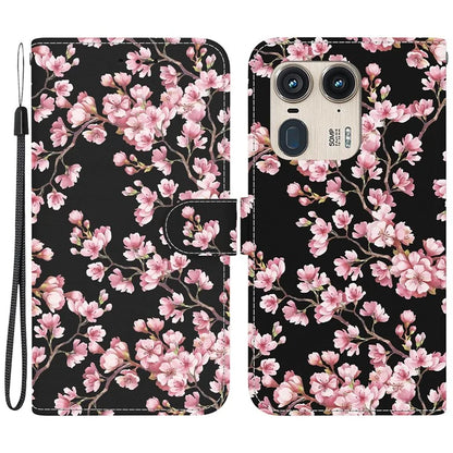 Wholesale Phone Case for Motorola Edge 50 Ultra 5G / Moto X50 Ultra Wallet Leather Phone Stand Cover with Pattern Printing