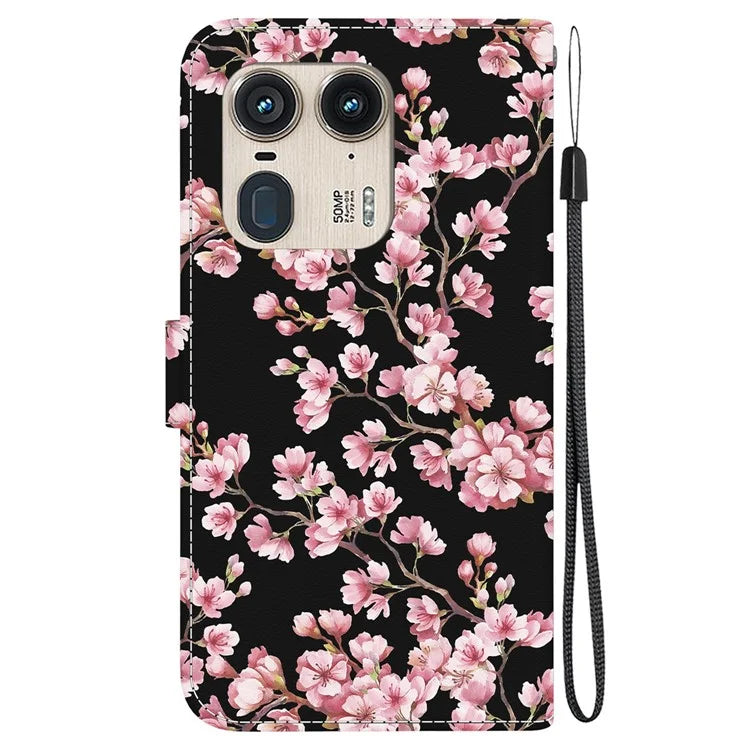 Wholesale Phone Case for Motorola Edge 50 Ultra 5G / Moto X50 Ultra Wallet Leather Phone Stand Cover with Pattern Printing