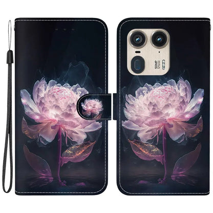 Wholesale Phone Case for Motorola Edge 50 Ultra 5G / Moto X50 Ultra Wallet Leather Phone Stand Cover with Pattern Printing