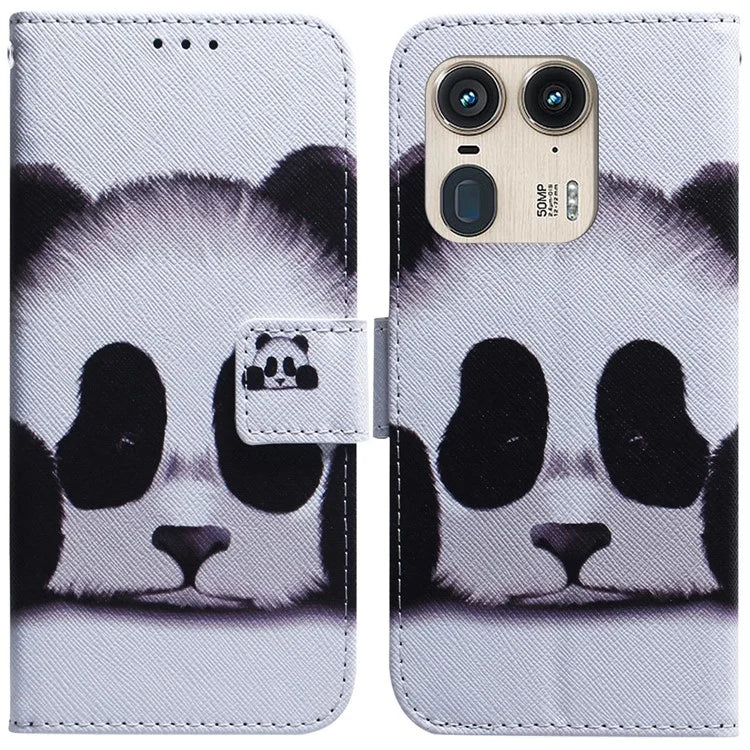 PU Leather Phone Case for Motorola Moto X50 Ultra 5G / Edge 50 Ultra Wallet Phone Stand Cover with Pattern Printing
