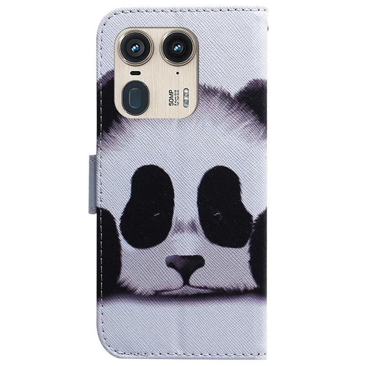 PU Leather Phone Case for Motorola Moto X50 Ultra 5G / Edge 50 Ultra Wallet Phone Stand Cover with Pattern Printing
