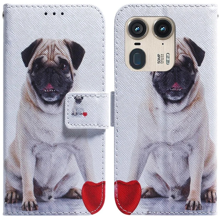 PU Leather Phone Case for Motorola Moto X50 Ultra 5G / Edge 50 Ultra Wallet Phone Stand Cover with Pattern Printing