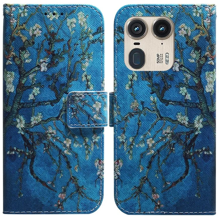 PU Leather Phone Case for Motorola Moto X50 Ultra 5G / Edge 50 Ultra Wallet Phone Stand Cover with Pattern Printing