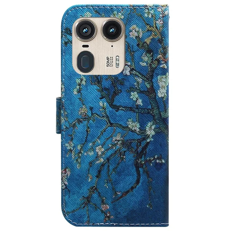 PU Leather Phone Case for Motorola Moto X50 Ultra 5G / Edge 50 Ultra Wallet Phone Stand Cover with Pattern Printing