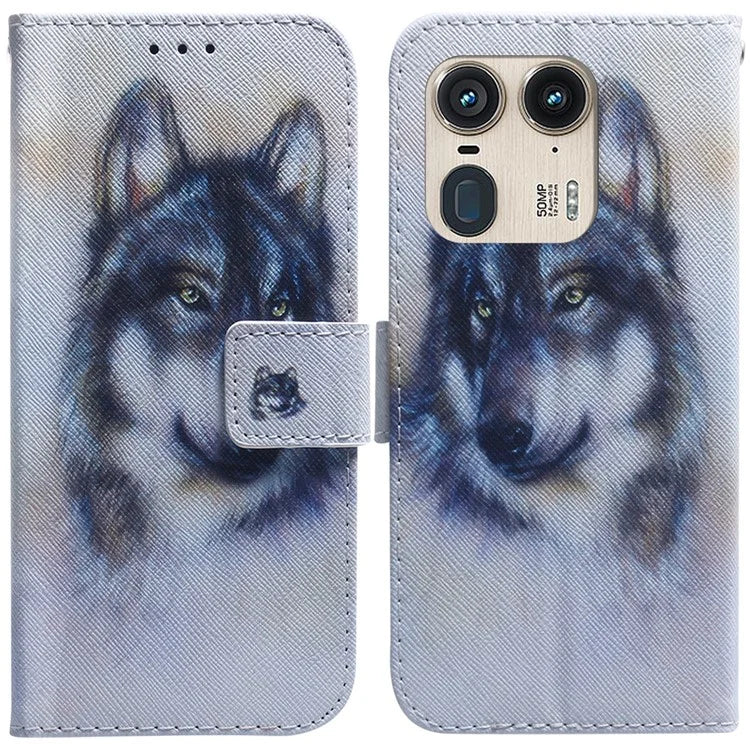 PU Leather Phone Case for Motorola Moto X50 Ultra 5G / Edge 50 Ultra Wallet Phone Stand Cover with Pattern Printing