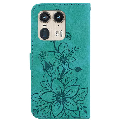 For Motorola Edge 50 Ultra 5G / Moto X50 Ultra 5G Phone Case PU Leather Wallet Cover Flower Imprinted