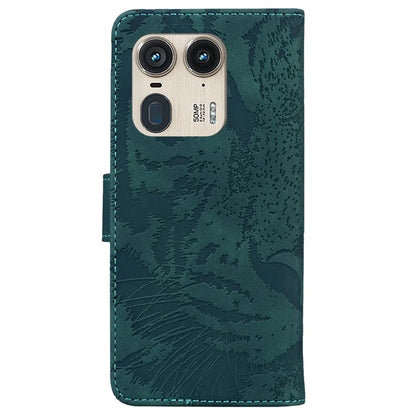 For Motorola Edge 50 Ultra 5G / Moto X50 Ultra 5G Case Tiger Imprint PU Leather Flip Phone Cover