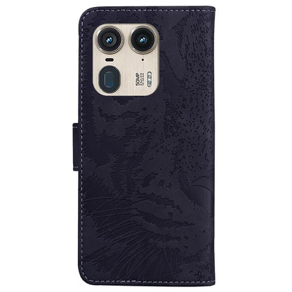 For Motorola Edge 50 Ultra 5G / Moto X50 Ultra 5G Case Tiger Imprint PU Leather Flip Phone Cover