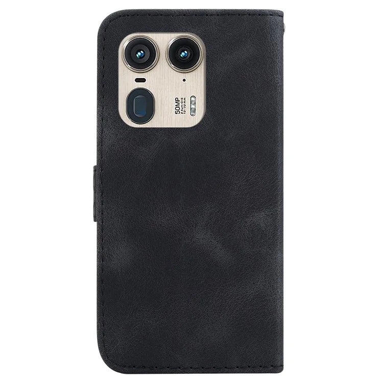 For Motorola Edge 50 Ultra 5G / Moto X50 Ultra 5G Case PU Leather Imprint Wallet Phone Cover