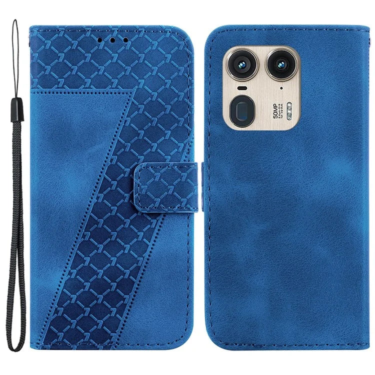 For Motorola Edge 50 Ultra 5G / Moto X50 Ultra 5G Case PU Leather Imprint Wallet Phone Cover