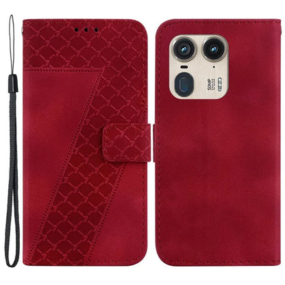 For Motorola Edge 50 Ultra 5G / Moto X50 Ultra 5G Case PU Leather Imprint Wallet Phone Cover