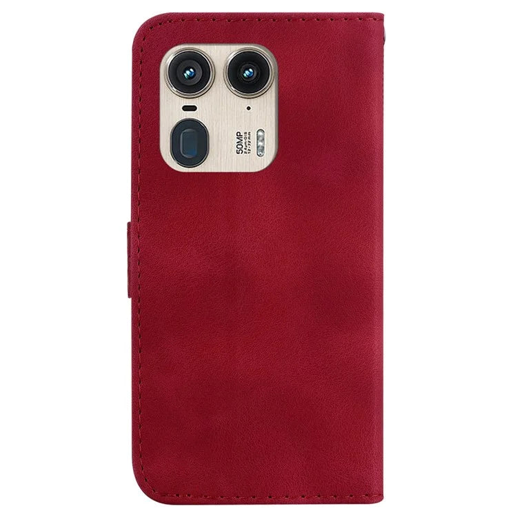 For Motorola Edge 50 Ultra 5G / Moto X50 Ultra 5G Case PU Leather Imprint Wallet Phone Cover