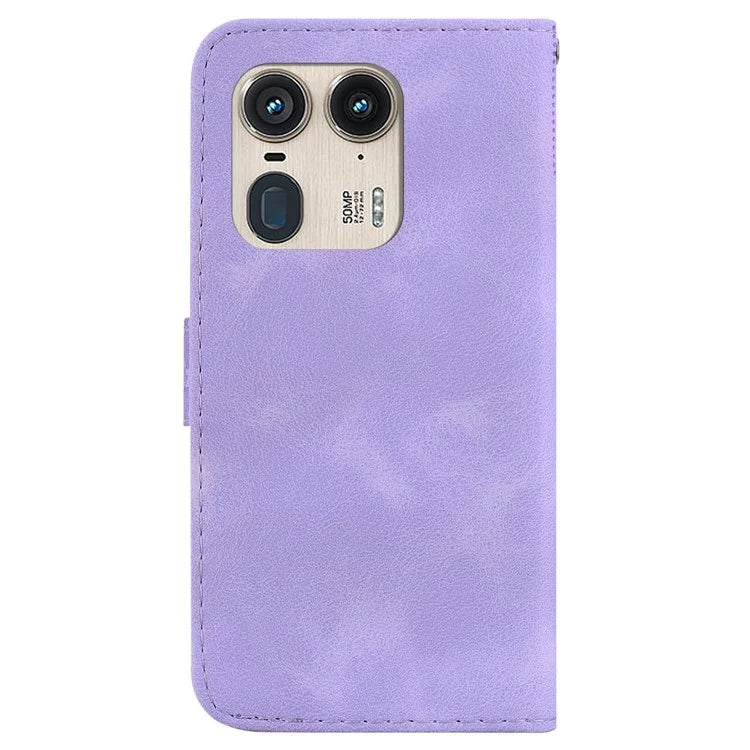 For Motorola Edge 50 Ultra 5G / Moto X50 Ultra 5G Case PU Leather Imprint Wallet Phone Cover