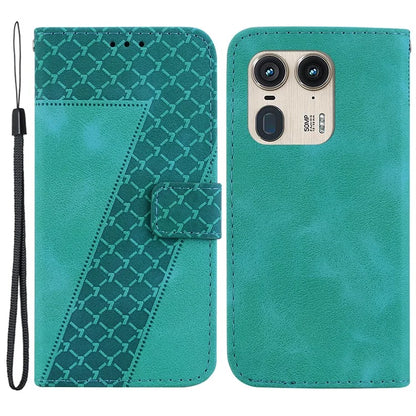 For Motorola Edge 50 Ultra 5G / Moto X50 Ultra 5G Case PU Leather Imprint Wallet Phone Cover