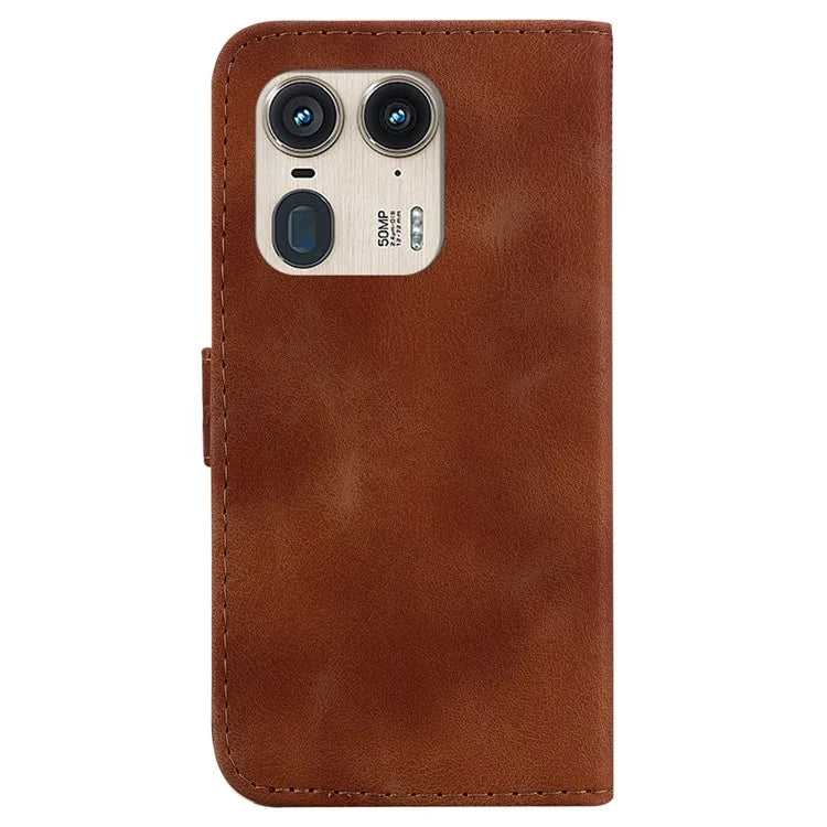 For Motorola Edge 50 Ultra 5G / Moto X50 Ultra 5G Case PU Leather Imprint Wallet Phone Cover