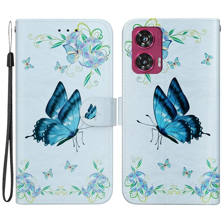 For Motorola Edge 50 Fusion 5G Wallet Case Pattern Printed Leather Phone Cover