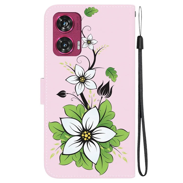 For Motorola Edge 50 Fusion 5G Wallet Case Pattern Printed Leather Phone Cover