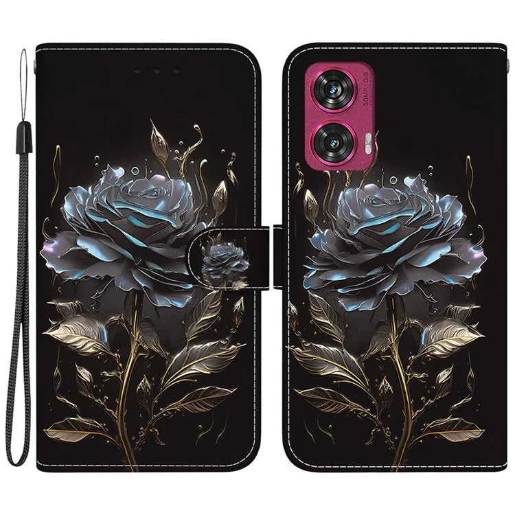 For Motorola Edge 50 Fusion 5G Wallet Case Pattern Printed Leather Phone Cover