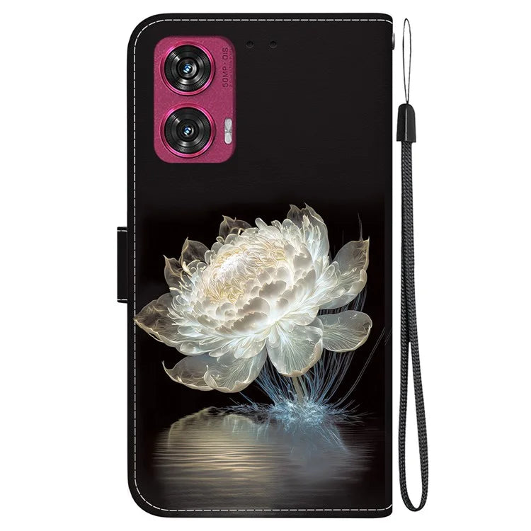 For Motorola Edge 50 Fusion 5G Wallet Case Pattern Printed Leather Phone Cover